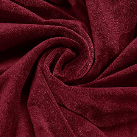 MIFXIN Corner Sofa Cover 1 Piece Velvet Stretch Corner Couch Cover for Sectional Recliner Sofa Slipcover Reclining L Shape Sofa Couch Additional Seat (Red) MIFXIN