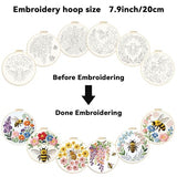 ORIGACH 6 Pack Bees & Flowers Embroidery Kits for Beginners, DIY Starter Hand Embroidery Kit with Floral & Bees Patterns and Instructions for Adults Women Crafting