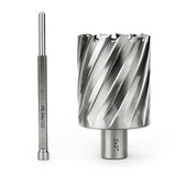 OSCARBIDE Annular Cutter 2 inch Cutting Diameter 2 inch Depth of Cut,3/4 inch Weldon Shank 2 Flat Mag Drill Bit with Pilot Pin for Magnetic Drill Press,1 Piece OSCARBIDE