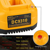 DC9310 Fast Charger Replacement for Dewalt 18V Battery Charger DC9096 DC9098 DC9099 DC9091 DC9071 DE9057 DW9096 DW9094 DW9072 Compatible with Dewalt 7.2V-18V XRP NI-CD NI-MH Battery DONGPUCUN