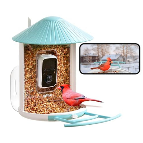 NETVUE Birdfy Lite - Smart Bird Feeder with Camera, Bird Watching Camera, Auto Capture Bird Videos & Motion Detection, Wireless Camera Ideal Gift for NETVUE