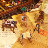 Funle Book Nook Kit for Adults, DIY Wooden Miniature House Kit, 3D Puzzle Crafts for Adults, Creative Book Nook Insert for Bookshelf