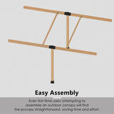 2 Sets DIY Pergola Brackets 3-Way Right Angle Corner Bracket, Gazebo Hardware Kits for Outdoor Patio Pergola Extension Wood Stand Kit Kozyard
