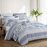 Levtex Home Sand Stripes Blue King Duvet Cover Set (106x94in) with 2 Pillowcases (36x20in) - Woven Jacquard Stripe - Navy, Blue, Grey, Cream - Cotton King Size Duvet Cover Set - Soft, Pre-Washed Levtex Home