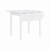 Linon White 30" Square 30" X 48" Fully Extended Torino Drop Leaf Table Linon