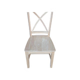 International Concepts Set of Two Creekside X-Back Chairs, Unfinished IC International Concepts