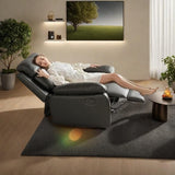 Trygoal Swivel Rocker Recliner, 360 Swivel Small Recliners with 30 Degree, 90-150 Degree Angle, Faux Leather Lift Chair for Home Theater Seating, Adults, Living Room, Bedroom, Black Trygoal