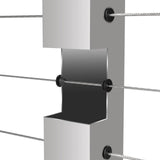 BLIKA 100 Pack Cable Railing Rubber Grommets for 1/8" 5/32" 3/16" Cables for Metal Cable Railing Posts, 1/8" Cable Railing Grommet, Cable Railing Protective Sleeves for Metal Posts, BL10-L BLIKA