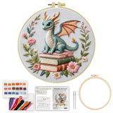 JOZYSH Black Dragon Handmade DIY Embroidery kit,Suitable for Adult Beginners,Includes Embroidery Cloth, Instructions, Embroidery Frame and Needle and Thread, Suitable for Holiday Gifts (Dragon1)