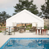 KEIKI 20x20ft Party Tent Heavy Duty, Outdoor Canopy Tent Carport Wedding Event Shelter BBQ Wedding Tents for Parties with Storage Bags & Removable Sidewall for Parties Carport Camping Garden Patio KEIKI