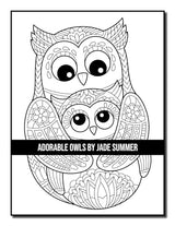Adorable Owls: An Adult Coloring Book with Cute Owl Portraits, Fun Owl Designs, and Relaxing Mandala Patterns Majosta