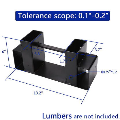 MOFEEZ Outdoor Firewood Log Storage Rack Bracket Kit,Fireplace Wood Storage Holder-Adjustable to Any Length - WoodArtSupply