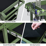 GSTANDARD 3 Layers Utility Cart: Rolling Tool Cart with Lockable Wheels and Multifunction Service Cart for Home, Garage, Kitchen, Office or Cafe, Torin