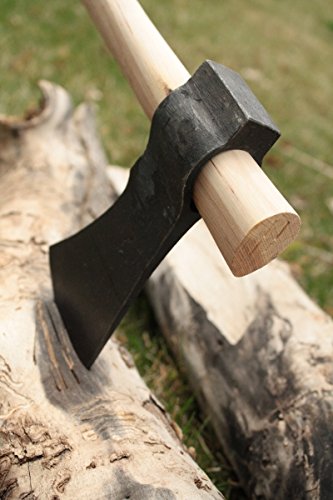 Camping Tomahawk - Hatchet with Hammer Poll - Hand Forged Steel Camp Axe - Wood Handle Throwing Hawk - 100% Gauranteed Free of Defects Thrower Supply