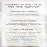 THXSILK Pure Mulberry Silk Comforter Cool for Summer, Grade 7A Natural Mulberry Silk Filled Duvet Luxury Bedding, Cotton Cover, King Size 102in x 91in/260cm x 230cm, Weight 1.98lb/0.9kg THXSILK