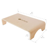 EARTHLITE Wooden Step Stool - 4'' High, Large Surface, Strong & Stable Bed Step, Foot Stool, Massage Step-Up Earthlite