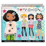 Fashion Angels I Love Fashion Sketch Portfolio, Includes Sketch Pad with Stencils & Stickers, Fashion Design Sketch Book for Girls, Ideal Drawing Kit for Kids Fashion Angels