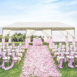 10x30 FT Party Tent, Outdoor Wedding Tents for Parties, Canopy Event Tent with 7 Removable Sidewalls, Waterproof Gazebo Shelter for Birthday Parties, Weddings, BBQs & Events (10X30FT-7Sides White) YYANDC
