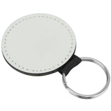 JEUIHAU 15 PCS Sublimation Keychain Blanks, PU Leather Sublimation Keychains Heat Transfer Keyring for Pendant Ornament Making, Present Making, White JEUIHAU