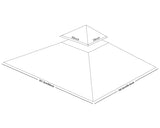 MASTERCANOPY Grill Gazebo Replacement Canopy for Model L-GG001PST-F (Brown) MASTERCANOPY