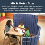 Angeles 48" x 6' Quiet Divider With Sound Dampening Panels, Freestanding Room Divider Wall, Gray Angeles