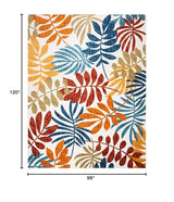 SAFAVIEH Washable Rug Outdoor Cabana Collection - 8' x 10', Cream & Red, Non-Shedding & Easy to Clean, Ideal for Patio, Backyard, Mudroom (CBN814A) SAFAVIEH