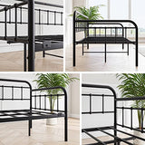 JURMERRY Metal Daybed Frame Twin Size with Steel Slats Platform Furniture,Black… JURMERRY