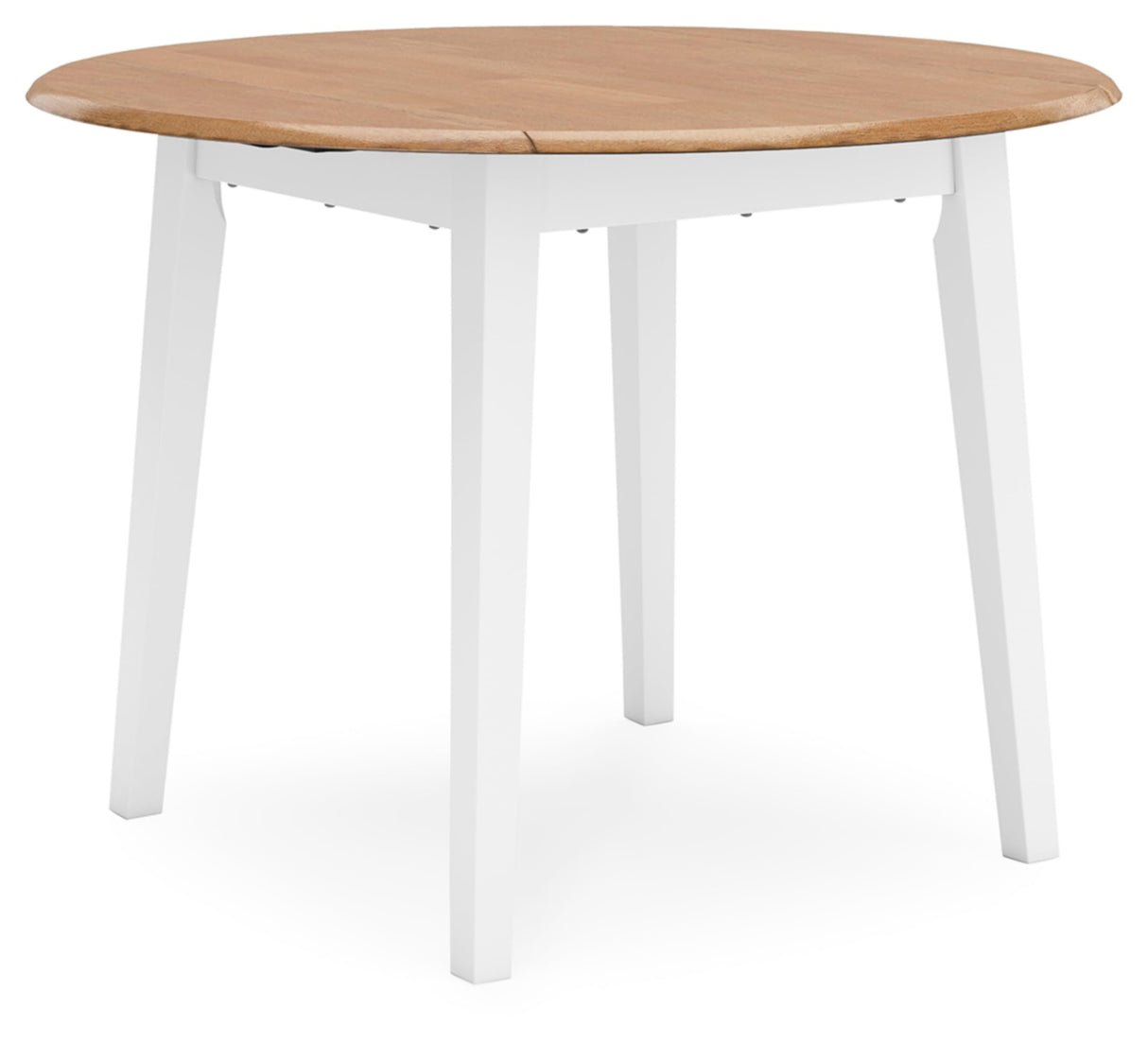 Signature Design by Ashley Gesthaven Farmhouse Dining Drop Leaf Table with 4 Legs, Light Brown & White Signature Design by Ashley