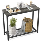 Ecoprsio Console Table Sofa Table with Mesh Shelves, 2 Tier Entryway Table Foyer Table for Entryway, Front Hall, Hallway, Sofa, Couch, Living Room, Coffee Bar, Kitchen, Grey, 32 Inch Ecoprsio