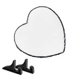 XHKDSYMC 1 PC Sublimation Slate Blanks, Heart Shape Sublimation Blank Slate Rock Stone 7.9x7.9 Inch Sublimation Photo Slate with Display Holder for Heat Press Printing XHKDSYMC