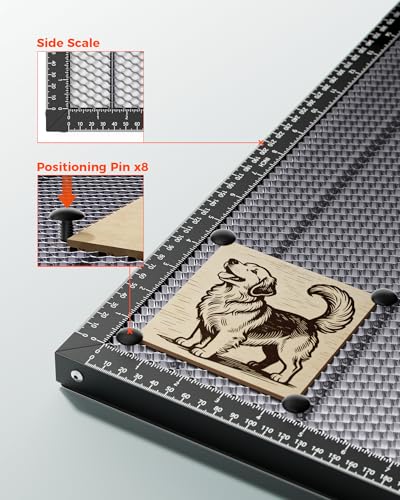 ACMER Honeycomb Laser Bed 300 * 300mm, Laser Engraver Honeycomb Working Table with Aluminum Backing Plate, Cutting Table for Diode CO₂ Fiber Laser Engravers, Desktop Protection ACMER