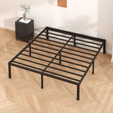 HLIPHA Metal Platform Bed Frame 14 Inch Tall,No Box Spring Needed,Full Size Bed with Heavy Duty Strong Support Slats,Easy to Assemble,Black HLIPHA