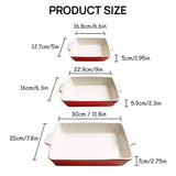 Sweejar Ceramic Bakeware Set, Rectangular Baking Dish for Oven Lasagna Pans for Cooking, Kitchen, Cake Dinner, Banquet and Daily Use, 11.8 x 7.8 x 2.76 Inches of Casserole Dishes (Navy) Sweejar