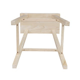 International Concepts 29-Inch Saddle Seat Stool, Unfinished International Concepts