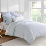Levtex Home Martha Stripe Blue Reversible King/Cal King Comforter Set (106x94in) with 2 Pillowcases (36x20in) - Stripe Bedding - Blue, White - Cotton King Size Comforter Set - Lofty, Soft Levtex Home