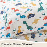 Bunnikins & Clover Kids Sheets Set Twin Size, Deep Pocket Twin Sheets Set Soft Printed Microfiber Dinosaur Toddler Bedding Set for Boys Girls Bunnikins & Clover