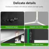 Update 3D Printer Enclosure with LED Light, Smoke Exhaust Kit, Thermo-Hygrometer,Fireproof Dustproof Tent Constant Temperature Protective Cover for Bambu Lab A1,A1 Mini,840 * 580 * 580mm Cregrant3D