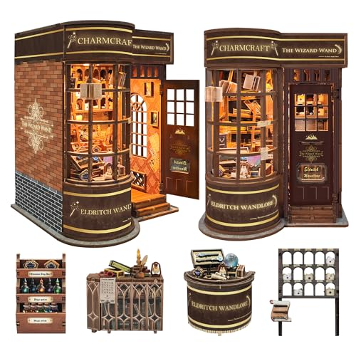Book Nook Kit for Adults, Booknook DIY Miniature House Kit, 3D Wooden Puzzles for Adults, Wood Gifts for Book Lovers Women Friends - Magic Wand Shop