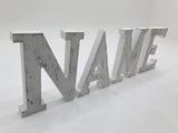 Extra Large Wood Decor Letters Wood Distressed White Letters DIY Block Words Sign Alphabet Free Standing Hanging for Home Bedroom Office Wedding Party (M) N\A