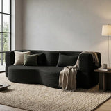 LIANGFU 78 Inch 2-in-1 Convertible Sofa,Futon Folding Sofa Bed,Pull Out Sofa Bed Boneless Couch with 2 Pilow,oveseat Sleeper Floor Sofa for Bedroom Living Room Office, Apartment(Teddy, Black) LIANGFU