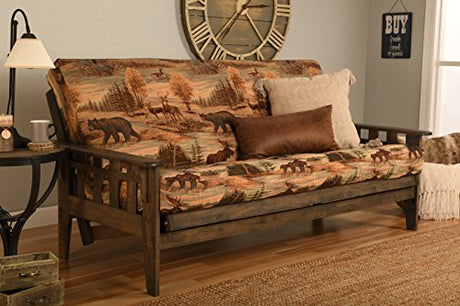 Kodiak Furniture Tucson Full Size Futon Set In Rustic Walnut Finish, Canadian Kodiak Furniture