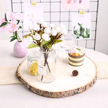 BalsaCircle 11-15-Inch Wide Natural Round Poplar Wooden Slices Party Tabletop Centerpieces - Wedding Party Crafts Home Decorations - WoodArtSupply