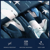 Nautica Kids - Finnian Whales Navy Twin Comforter Set, 3-Piece Bedding with Matching Shams & Throw Pillow, Kids Home Decor, Oeko-Tex Certified Nautica