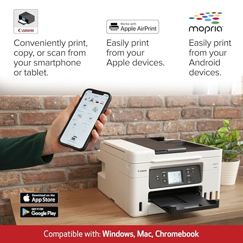 Canon Megatank GX4020 All-in-One Wireless Supertank Printer with Print, Copy, Scan and Fax | Auto Document Feeder | Mobile Printing | 2.7" LCD Touch Screen