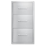 yuxiangBBQ Outdoor Kitchen Drawers Stainless Steel Double Drawer w/Paper Towel Holder Combo Works with Your Grilling or Prep Zones for Outdoor BBQ Island 17W-30H-21D inch yuxiangBBQ