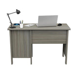 Inval 2-Drawer Computer Desk with Keyboard Tray, Gray Smoke Oak Inval