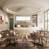 Tribesigns Square Dining Table Set of 2, 31.5" Farmhouse Dinner Table with Metal Base, Wood Kitchen Table for Dining Room, Small Space, Apartment, Rustic Brown & Black Tribesigns