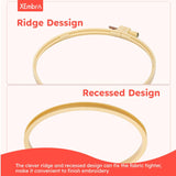 XEmbro 6 Pieces Embroidery Hoop 3.6 to 10.7 inches Plastic Cross Stitch Hoop with 16PCS Needles, Small Embroidery Hoops for Embroidery, Cross Stitch, Craft Sewing, and Decoration Ornaments XEmbro
