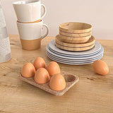 6 PCS Fake Eggs Easter Eggs for Craft Nest Eggs Brown Wooden Eggs for Laying Chickens YunKo