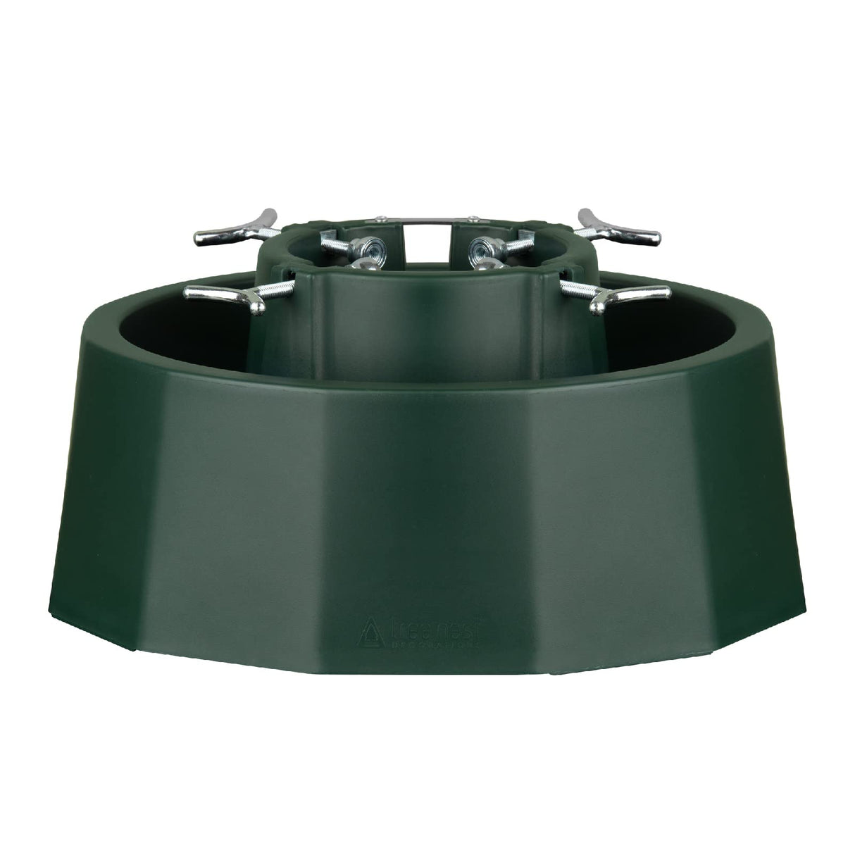 Tree Nest Robust Christmas Tree Stand for Real Christmas Trees Up to 8.5' Trees Water Reservoir Holds Up to 2.9 Gal Robust (Green,Medium) Tree Nest
